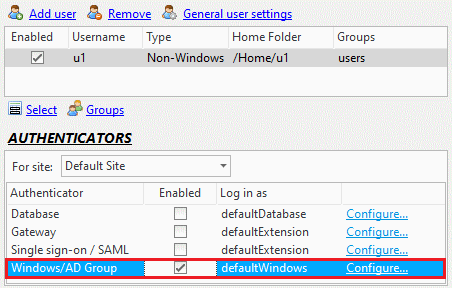 Windows/AD group authenticator